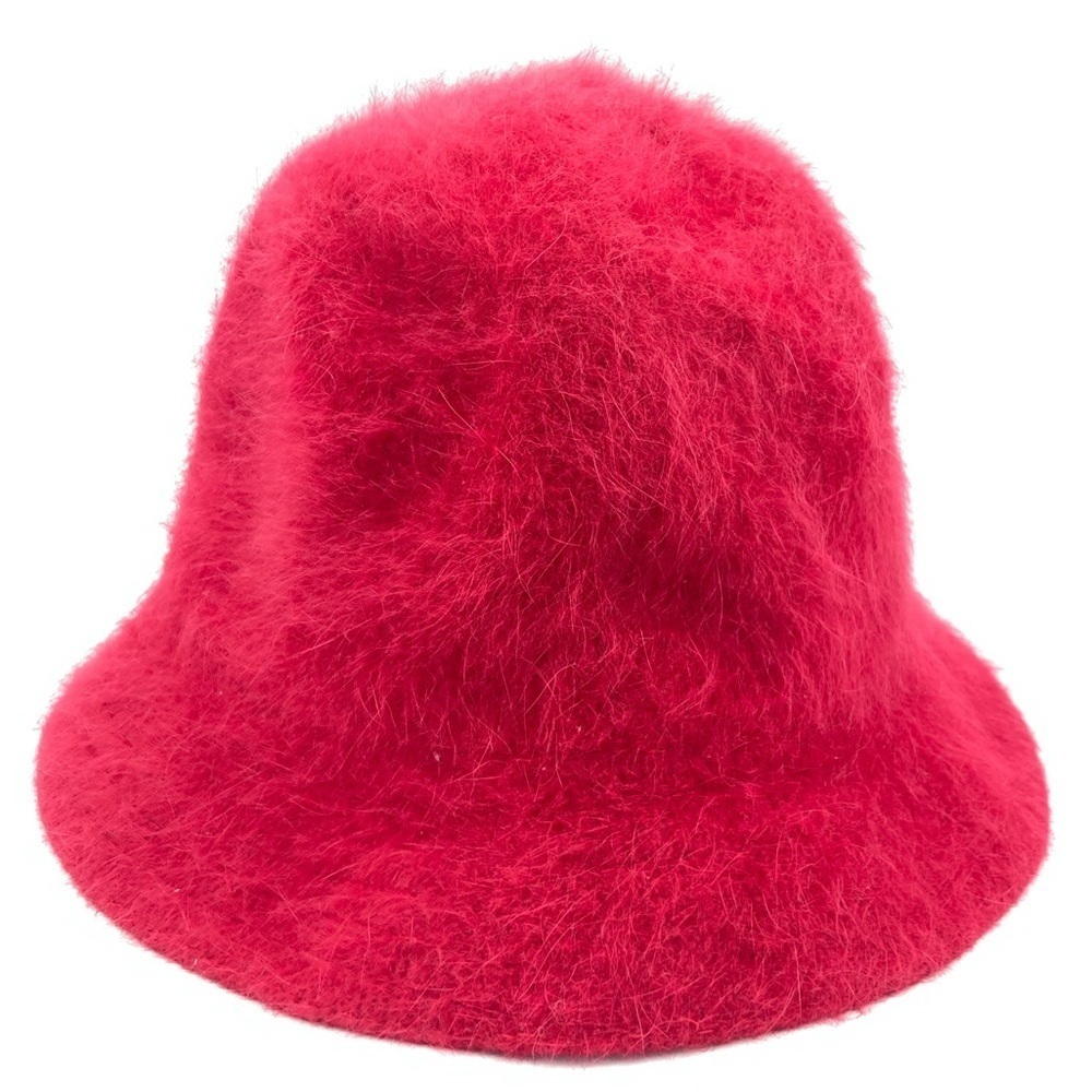 David & Young Vintage Women's Angora Bucket‎ Hat, O/S Beautiful Red